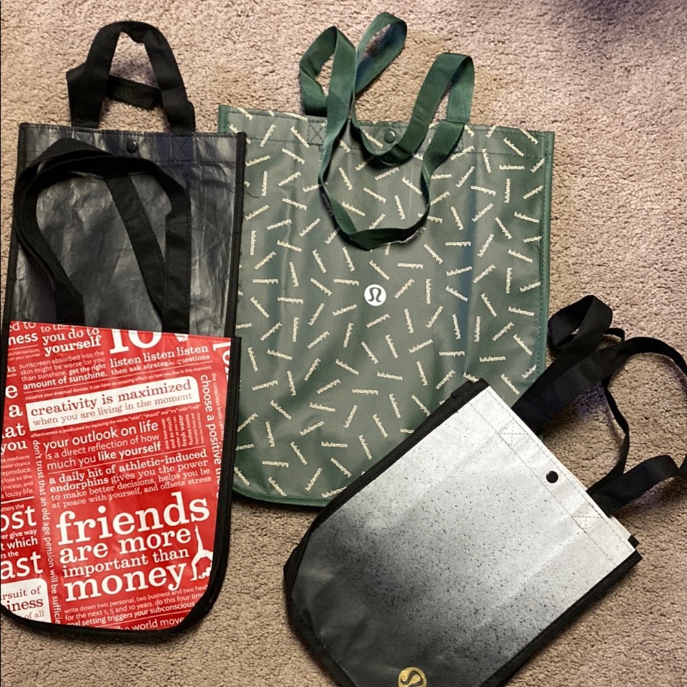 Lululemon Reusable Tote Bags Set